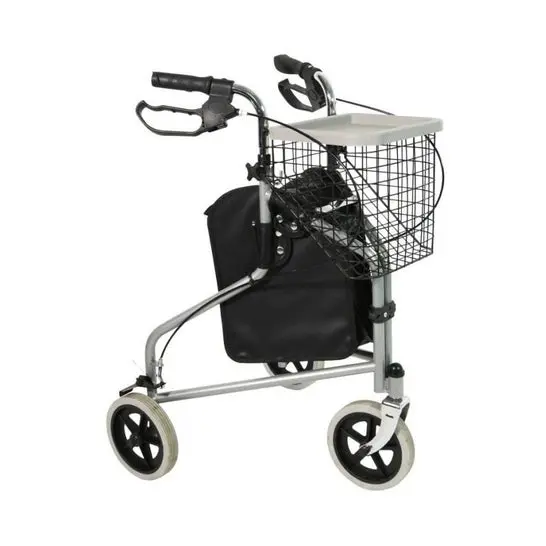 Rollator Adage Madrid pliant à trois roues avec sac de rangement