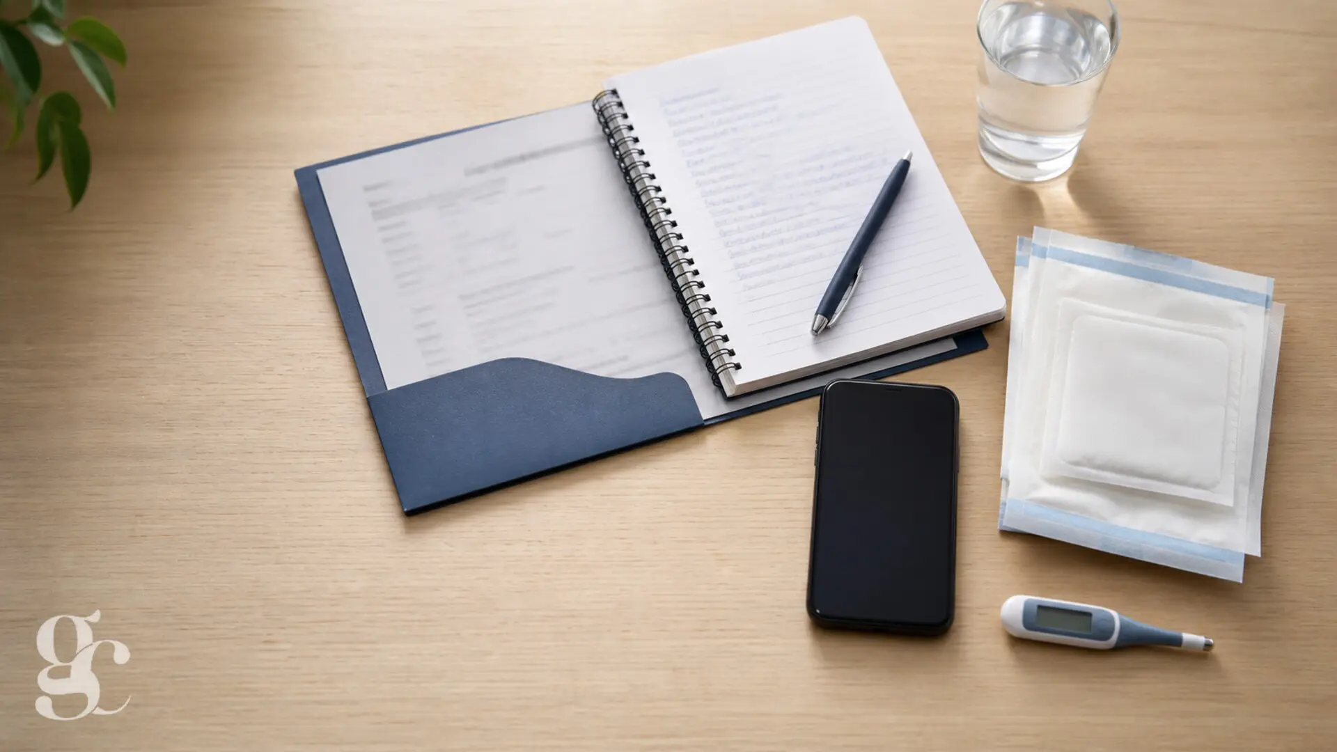 Une lettre de sortie, un carnet, un téléphone et des compresses préparés avant d’appeler l’équipe