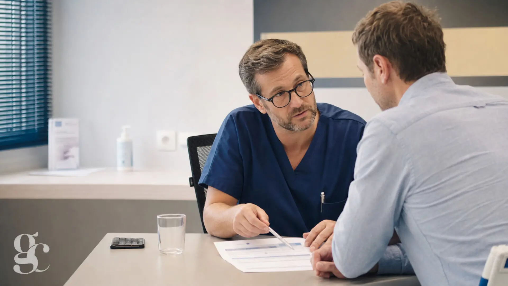 Un anesthésiste explique les consignes de jeûne à un patient avant une opération