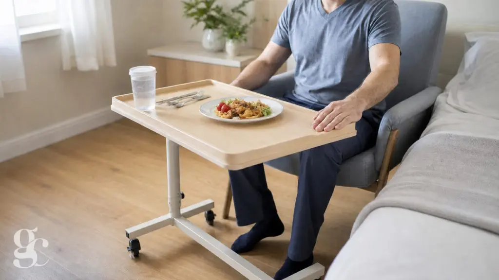 Plateau antidérapant pour les repas en convalescence : surface, rebord et entretien