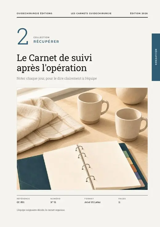 Capa do Livro de Registros Pós-Operatórios, Coleção Recover