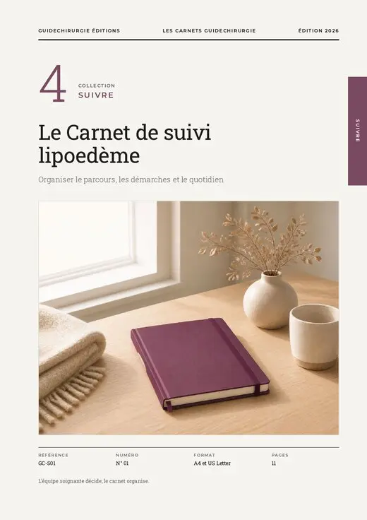Capa do livreto de monitoramento do lipedema, Acompanhe a coleta