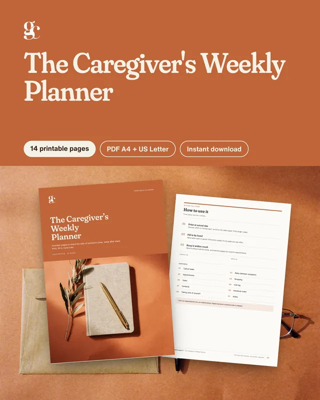 Couverture : Caregiver Weekly Planner