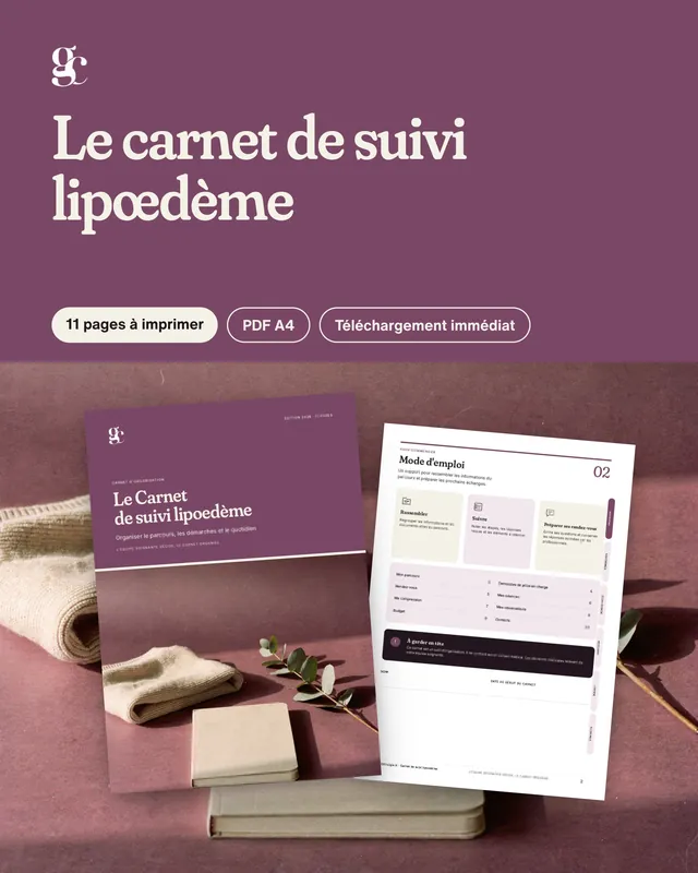 Couverture : Carnet de suivi lipoedème