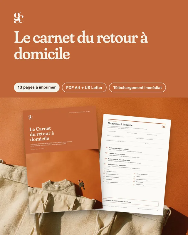 Couverture : Carnet du retour à domicile