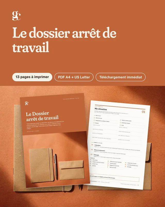 Couverture : Dossier arrêt de travail