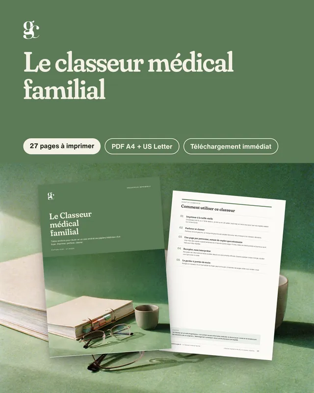 Couverture : Classeur Médical Familial