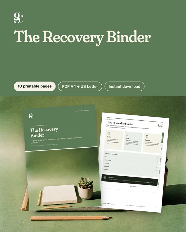 Couverture : Recovery Binder